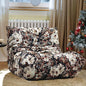 CXC Fireside Chair, Gaming Chair Floor, Large Bean Bag Chairs for Adults, Memory Sponge Lazy Sofa, Ergonomic Design Comfy Couch for Living Room丨 Bedroom丨 Office丨(Happy Flower-Brown, Linen)