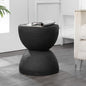 JONATHAN Y TBL1100B Greta 18" Mid-Century Modern Drum Indoor/Outdoor Accent Table, Modern, Contemporary, Minimalist, Scandinavian, Classic, Patio, Garden Room, Bathroom, Living Room, Black