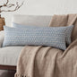 Foindtower Set of 2 Decorative Neutral Body Lumbar Throw Pillow Covers Vintage Accent Farmhouse Cushion Covers Floral Home Decor for Sofa Couch Chair Bedroom Living Room Outdoor,14×36 Inch,Dusty Blue