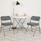 Flash Furniture Hercules Series Metal Folding Chairs with Cushioned Seat, Fabric Upholstered Event Chairs with 300-lb. Static Weight Capacity, Set of 4, Gray