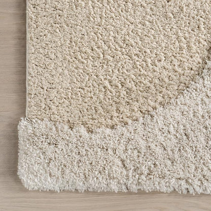 nuLOOM Gloria Abstract Shag Runner Rug, 2' 6" x 10', Beige