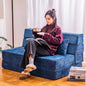 Folding Sofa Bed, Convertible Sleeper Chair with Pillow, High Density Memory Foam Fold Out Couch, Foldable Mattress Futon Sofa for Living Room/Dorm/Guest Use/Apartment/Home Office