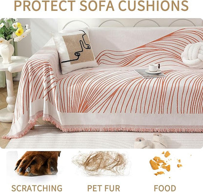 Non Slip Sofa Covers Couch Covers for 2 Cushion Couch Sofa Pet Friendly Washable Couch Covers for Sofa, Soft Thick Sectional Couch Covers L Shape Furniture Protector for Kids, Dogs 71" X102"
