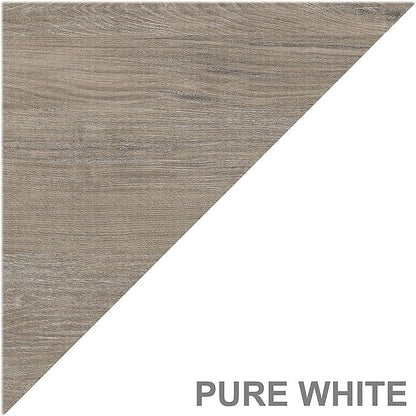 Bush Furniture Key West Coffee Table with Set of 2 End Tables in Pure White and Shiplap Gray