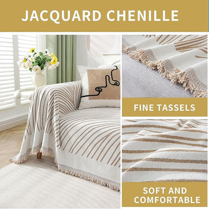 Non Slip Sofa Covers Couch Covers for 3 Cushion Couch Sofa Pet Friendly Washable Couch Covers for Sofa, Soft Thick Sectional Couch Covers L Shape Furniture Protector for Kids, Dogs 91" X134"