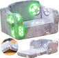 Lamerge 2-in-1 Toddler Couch,Glow in The Dark Baby Floor Bed,Foldable Toddler Chair Kids Sofa for playroom,Convertible Sofa to Lounger for Girls and Boys (Grey and Football)