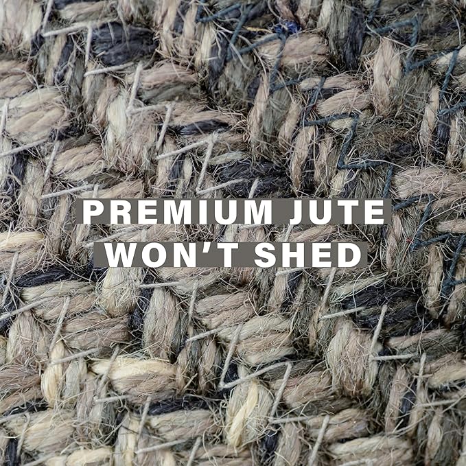 Homespice Flint Hill Braided Oval Rugs 6x9' - Gray Primitive Braided Rugs for Dining Room