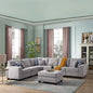 Devion Furniture Meridian Sectional Modular Sofa with Ottoman for Living Room, Apartment, Bedroom, Office, Dorm