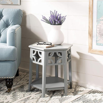 Safavieh American Homes Collection Connor Pearl Blue Grey Hexagon End Table
