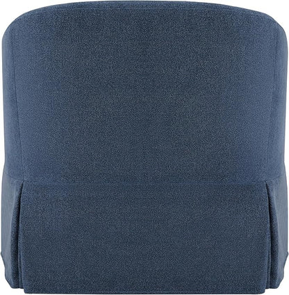 Swivel Accent Chair Set of 2, 360 Degree Performance Fabric Armchair Modern Barrel Chairs Armchair for Living Room Bedroom Home and Office,Blue