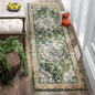 SAFAVIEH Monaco Collection Runner Rug - 2'2" x 18', Forest Green & Light Blue, Medallion Distressed Design, Non-Shedding & Easy Care, Ideal for High Traffic Areas in Living Room, Bedroom (MNC243F)