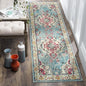 SAFAVIEH Monaco Collection Runner Rug - 2'2" x 12', Light Blue & Fuchsia, Medallion Distressed Design, Non-Shedding & Easy Care, Ideal for High Traffic Areas in Living Room, Bedroom (MNC243J)