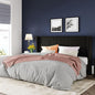 Allewie King Size Velvet Bed Frame/Vertical Channel Tufted Wingback Headboard/Upholstered Platform Bed/Strong Wooden Slats/No Box Spring Needed/Easy Assembly/Black