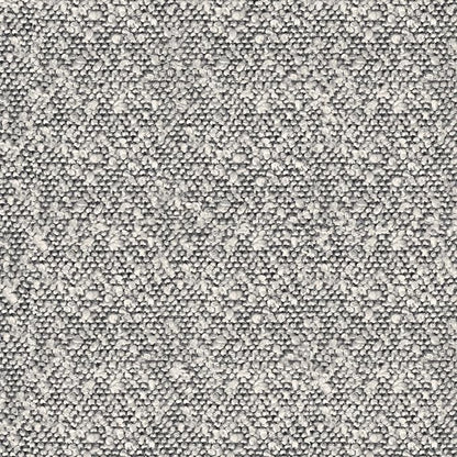 HomePop Modern Fabric Storage Ottoman with Wood Top -White Cream Boucle with Gray Yarn