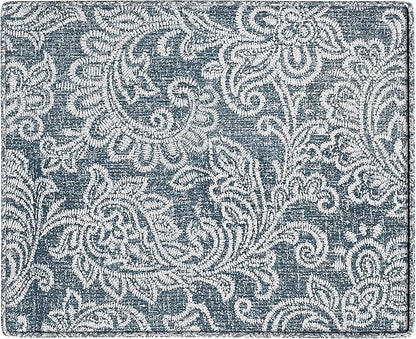 Home Decor | Dinah Collection Modern Storage Ottoman | Ottoman with Storage for Living Room & Bedroom(Blue Denim Jacobean Print)