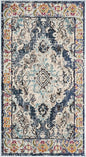 SAFAVIEH Monaco Collection Accent Rug - 2'2" x 4', Navy & Light Blue, Medallion Distressed Design, Non-Shedding & Easy Care, Ideal for High Traffic Areas in Entryway, Living Room, Bedroom (MNC243N)