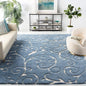SAFAVIEH Florida Shag Collection Area Rug - 8'6" x 12', Light Blue & Cream, Scroll Design, Non-Shedding & Easy Care, 1.2-inch Thick Ideal for High Traffic Areas in Living Room, Bedroom (SG455-6011)