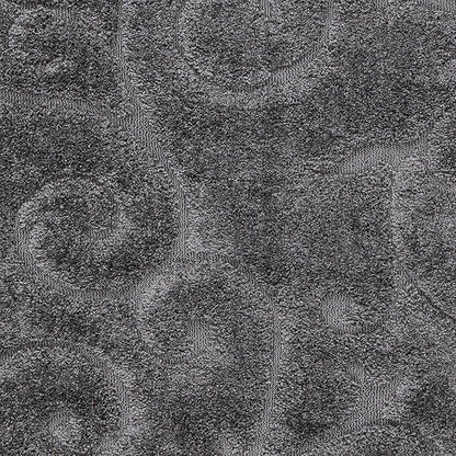 SAFAVIEH Florida Shag Collection Area Rug - 4' Square, Grey, Scroll Design, Non-Shedding & Easy Care, 1.2-inch Thick Ideal for High Traffic Areas in Living Room, Bedroom (SG455-8013)