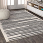JONATHAN Y Khalil Modern Berber Stripe Cream/Black Indoor Area Rug, 12x18, Contemporary, Bohemian, Easy-Cleaning for Living Room, Bedroom, Kitchen, Pet Friendly, Non-Shedding (MOH207A-18)