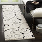 SAFAVIEH Florida Shag Collection Runner Rug - 2'3" x 21', Ivory & Black, Scroll Design, Non-Shedding & Easy Care, 1.2-inch Thick Ideal for High Traffic Areas in Living Room, Bedroom (SG455-1290)