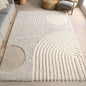 nuLOOM Gloria Abstract 4x6 Shag Area Rug for Living Room Bedroom Dining Room Nursery Kitchen, Beige