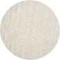 SAFAVIEH Florida Shag Collection Area Rug - 4' Round, Creme & Creme, Scroll Design, Non-Shedding & Easy Care, 1.2-inch Thick Ideal for High Traffic Areas in Living Room, Bedroom (SG455-1111)