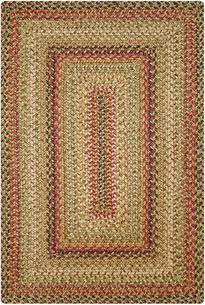 Homespice Kingston Jute Braided Area Rugs 8x10' – Ideal as Multicolor Dining Room Rugs for Under Table for Country Decor