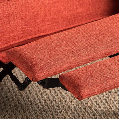 Christopher Knight Home GDFStudio Christopher Knight Home Mervynn Mid-Century Modern Fabric Recliners, 2-Pcs Set, Orange