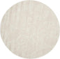 SAFAVIEH Florida Shag Collection Area Rug - 5' Round, Creme & Creme, Scroll Design, Non-Shedding & Easy Care, 1.2-inch Thick Ideal for High Traffic Areas in Living Room, Bedroom (SG455-1111)