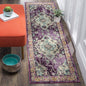 SAFAVIEH Monaco Collection Runner Rug - 2'2" x 14', Violet & Light Blue, Boho Chic Medallion Distressed Design, Non-Shedding & Easy Care, Ideal for High Traffic Areas in Living Room, Bedroom (MNC243L)