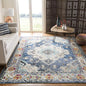 SAFAVIEH Monaco Collection Area Rug - 10' x 14', Navy & Light Blue, Boho Chic Medallion Distressed Design, Non-Shedding & Easy Care, Ideal for High Traffic Areas in Living Room, Bedroom (MNC243N)