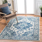 SAFAVIEH Monaco Collection Area Rug - 5'1" x 7'7", Ivory & Blue, Boho Chic Medallion Distressed Design, Non-Shedding & Easy Care, Ideal for High Traffic Areas in Living Room, Bedroom (MNC243A)