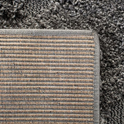 SAFAVIEH Florida Shag Collection Area Rug - 6'7" Square, Grey, Scroll Design, Non-Shedding & Easy Care, 1.2-inch Thick Ideal for High Traffic Areas in Living Room, Bedroom (SG455-8013)