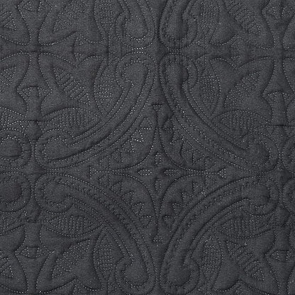 Great Bay Home Reversible Chair Cover - Washable Slipcover Furniture Protector with Elastic Straps - Chair Cover for Dogs, Kids, and Pets - Quilted & Stitched Detail (Chair, Black/Taupe)