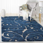 SAFAVIEH Florida Shag Collection Accent Rug - 3'3" x 5'3", Dark Blue & Cream, Scroll, Non-Shedding & Easy Care, 1.2-inch Thick Ideal for High Traffic Areas in Foyer, Living Room, Bedroom (SG455-6511)