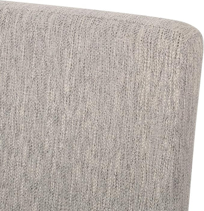 Christopher Knight Home Boling Contemporary Upholstered Dining Chair (Set of 2), Light Grey + Dark Brown